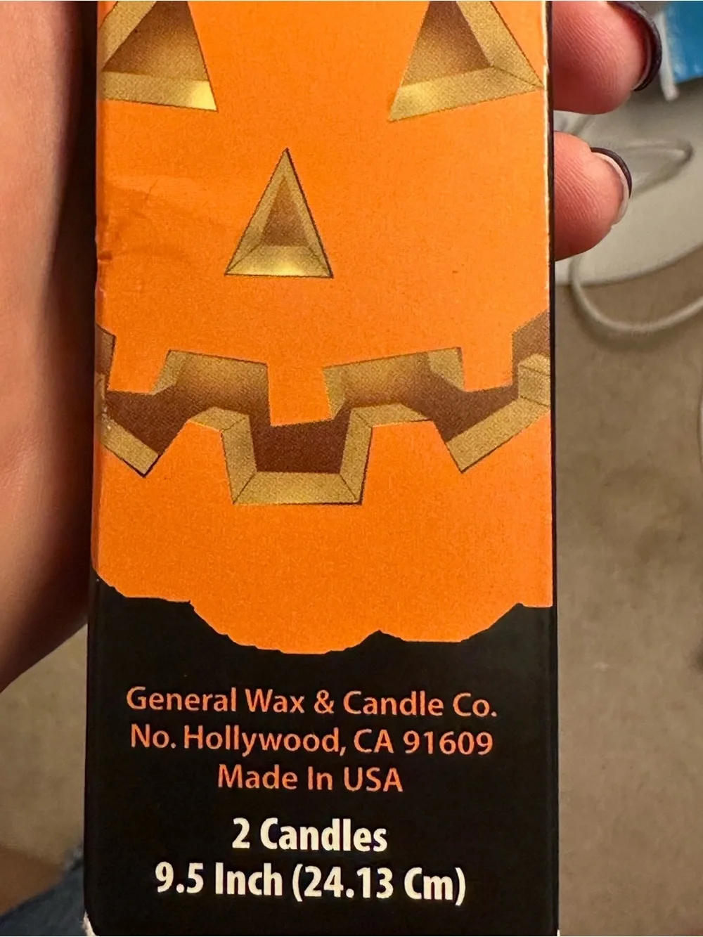 Halloween ColorDrip Candles - Orange, Purple & White -
